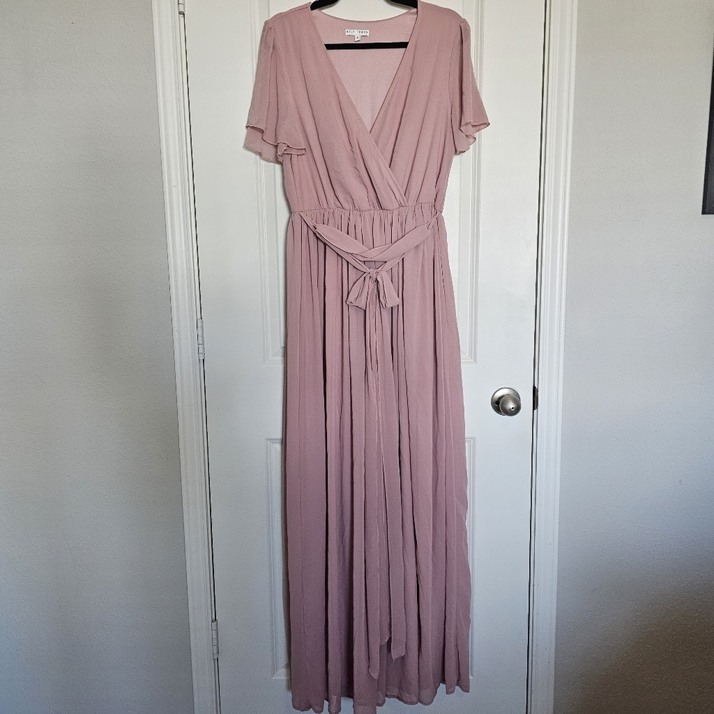 Baltic Born Kristina Maxi Elegant Mauve Wrap Dress